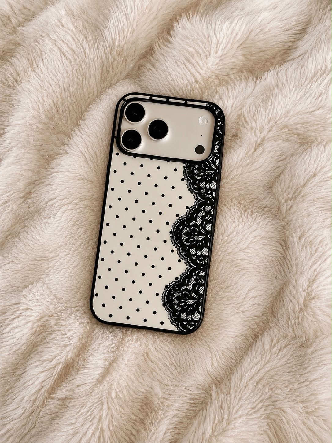 Black Lace Polka Dot Phone Case aesthetic phone case